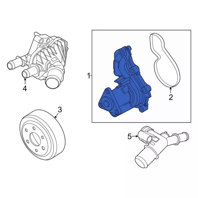 HX7Z8501C - : Engine Water Pump for Ford: Bronco Sport, Escape Image