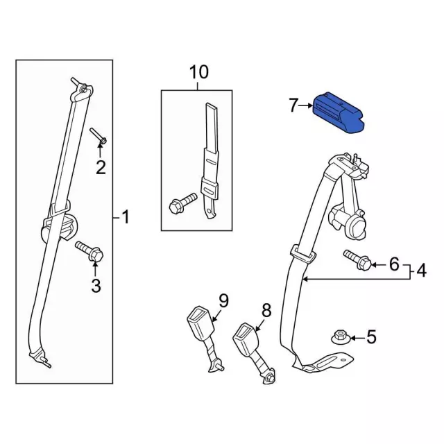 FL3Z15601B32AJ - Body: Bezel Cover for Ford: F-150, F-150 Lightning, F-250 Super Duty, F-350 Super Duty, F-450 Super Duty Image