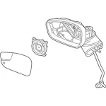 AE8Z17682C - Body: Mirror Assembly for Ford: Fiesta Image