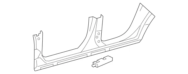 1666370900 - Side Walls: Cover Longitudinal Member for Mercedes-Benz: GL350, GL450, GL550, GL63 AMG, GLS350d, GLS450, GLS550, GLS63 AMG Image image