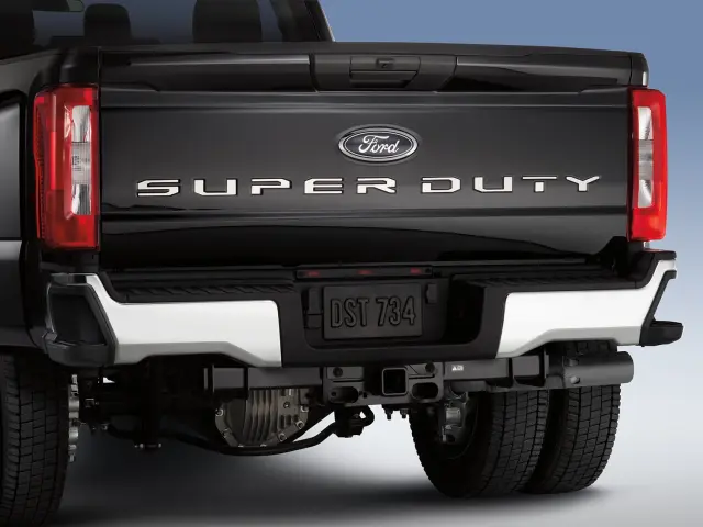 VPC3Z9942528B - Exterior: 2024 Ford - Polished Stainless Steel Tailgate Lettering for Ford: E-350 Super Duty, E-450 Super Duty, F-250 Super Duty, F-350 Super Duty, F-450 Super Duty, F-550 Super Duty Image