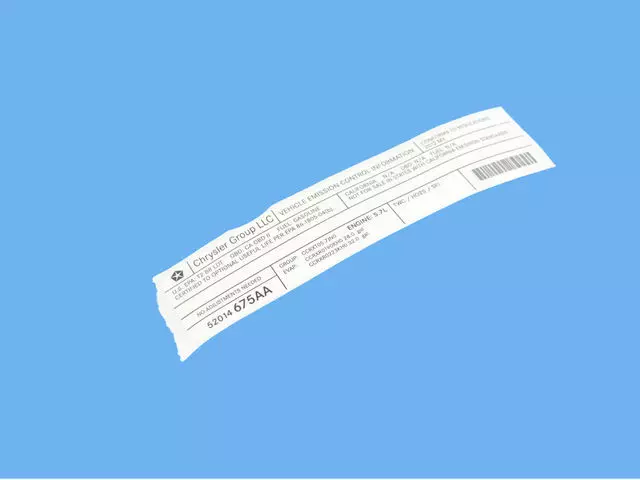 52014675AA - Labels: Vehicle Emission Control Information Label for Ram: 1500 Image