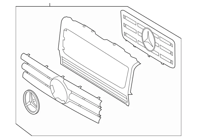 4638800323 - Body: Grille Assembly for Mercedes-Benz Image