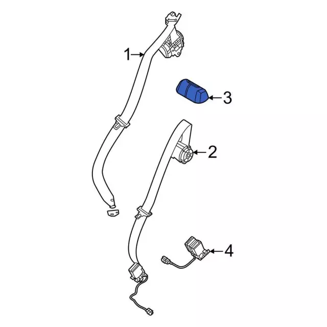 M1PZ78611A70AA - : Belt Guide for Ford: Bronco Sport Image