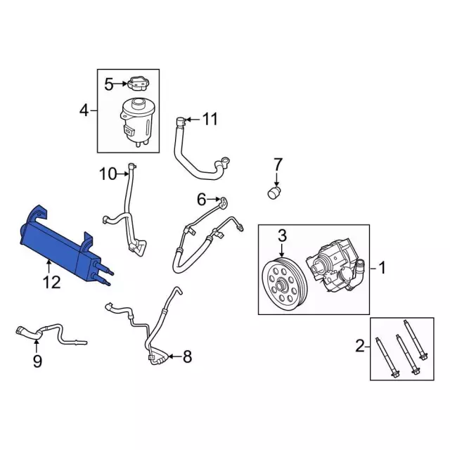 Power Steering Cooler - Ford (PC3Z-3D746-D)
