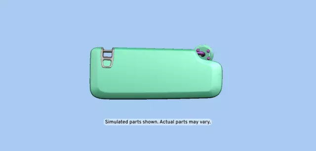 95034259 - : Light Titanium Driver Side Sun Visor for GM Image