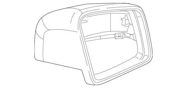 1668109900 - Driver Door: Mirror Shell for Mercedes-Benz Image