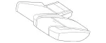 1679200313 - Rear Seat Bench: Padding, Rr Seat Cushion for Mercedes-Benz: GLE350, GLE450e, GLE580 Image