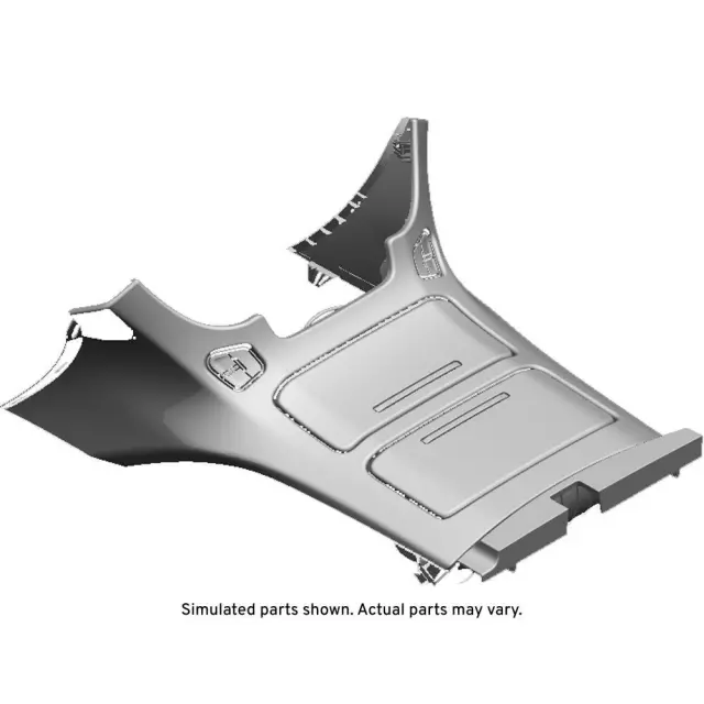 23485985 - : Jet Black Front Floor Console Trim Plate for GM Image