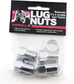 73077B - : Standard Mag Open End 13/16" Hex 7/16"-20 Chrome Pack of 4 Lugs &amp; 4 Washers for Gorilla Automotive Image