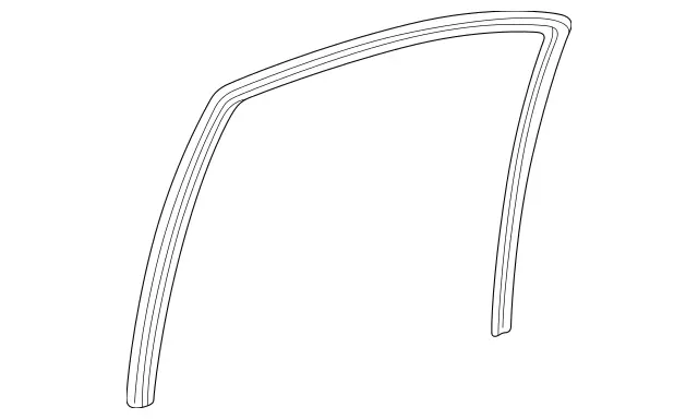 2037350125 - Rear Doors: Window Guide Rail for Mercedes-Benz: C230, C280, C32 AMG, C350, C55 AMG Image image