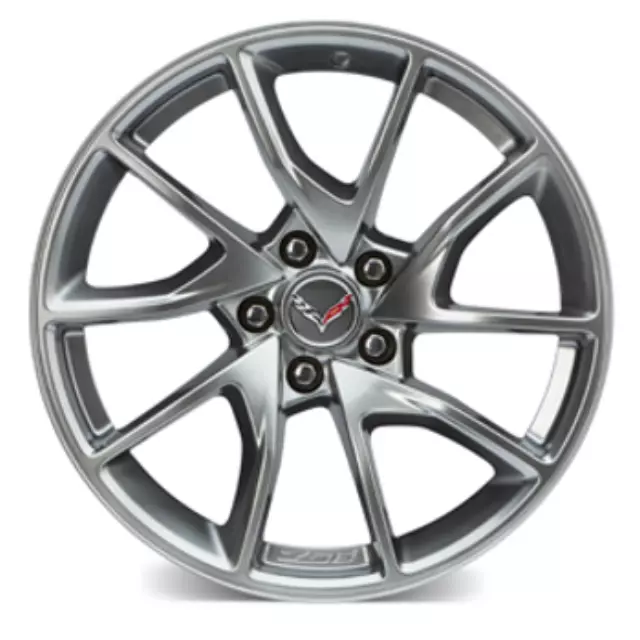 23251390 - : 19x10-Inch Aluminum 5-Split-Spoke Front Wheel for Chevrolet: Corvette Image