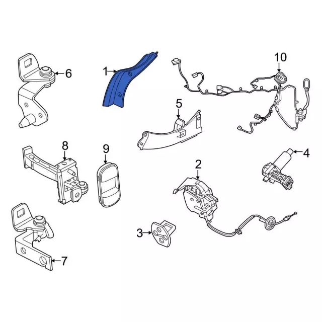 LJ8Z5822404AC - Body: Handle, Outside for Ford: Mustang Mach-E Image