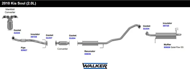 53927 - : Exhaust Pipe for Walker Exhaust Image