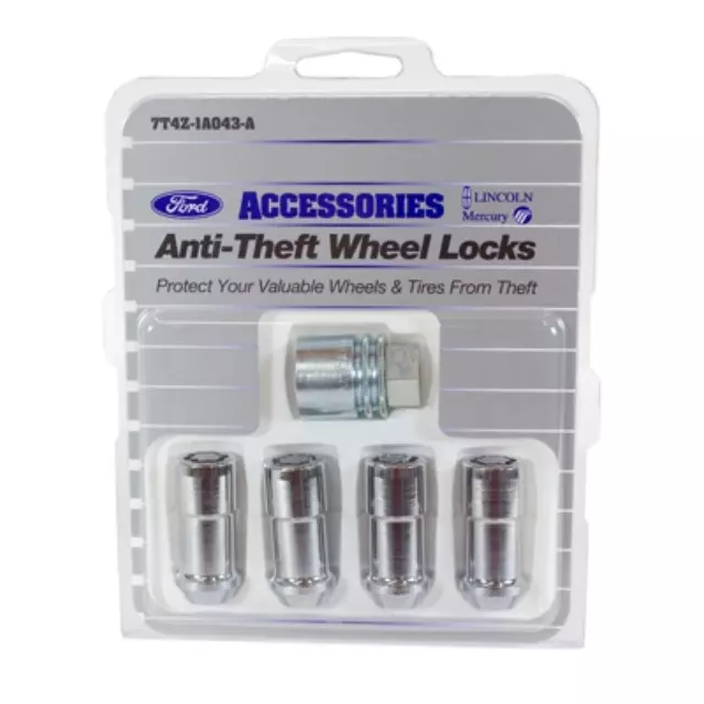 Wheel Locks - Chrome Plated - Ford (7T4Z-1A043-A)