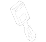 1668601069 - Rear Seat: Seat Belt Buckle for Mercedes-Benz Image