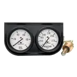 2326 - : GAUGE CONSOLE, OILP/WTMP, 2", 100PSI/280?F, WHT DIAL, BLK BZL, AUTOGAGE for AutoMeter Image
