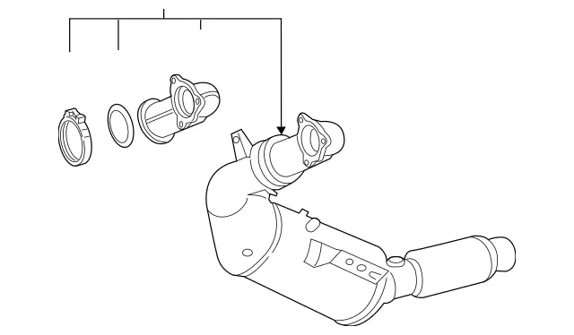 9074900100 - : Exhaust System for Mercedes-Benz: Sprinter 2500, Sprinter 3500, Sprinter 3500XD, Sprinter 4500 Image