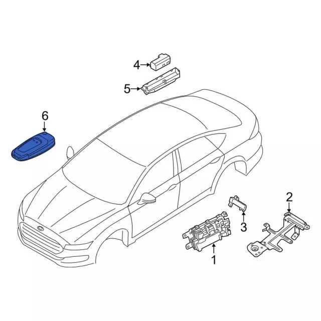 DS7Z15K601J - Electrical: Transmitter for Ford: Edge, Fusion Image