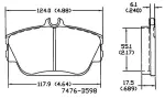 13054062 - : Disc Brake Pad Set for Ford: Taurus, Thunderbird | Lincoln: Continental, Mark VIII | Mercury: Cougar, Sable Image
