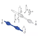 LX6Z3B437A - : Axle Assembly for Ford: Escape Image