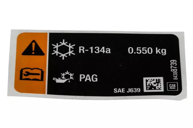 84388739 - : AC Label for Chevrolet: Camaro Image