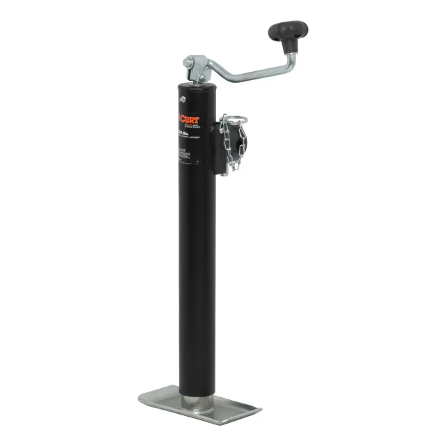 28322 - : Pipe-Mount Swivel Jack with Top Handle (2,000 lbs, 15" Travel) for CURT Image
