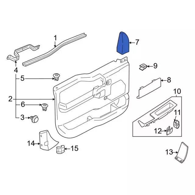 Door Window Molding - Ford (ML3Z-17K709-AH)
