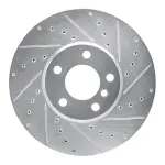 63131144R - : DFC Brake Rotor - Drilled and Slotted - Silver for DYNAMIC FRICTION Image