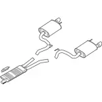 JR3Z5230S - : Muffler &amp; Pipe Assembly for Ford: Mustang Image