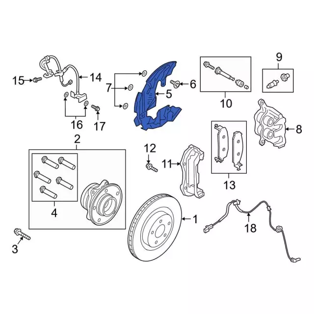 L1MZ2K004M - Brakes: Splash Shield for Ford: Explorer, Police Interceptor Utility Image