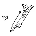 FP5Z5424357MA - Body: Upper Center Pillar Trim for Lincoln: MKZ Image