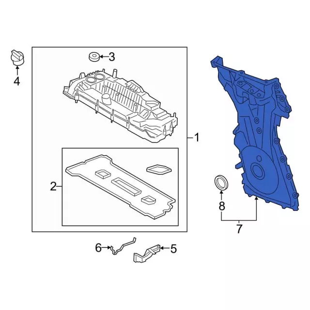 Engine Timing Cover - Ford (K2GZ-6019-L)