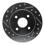 63153000L - : DFC Brake Rotor - Drilled and Slotted - Silver for DYNAMIC FRICTION Image