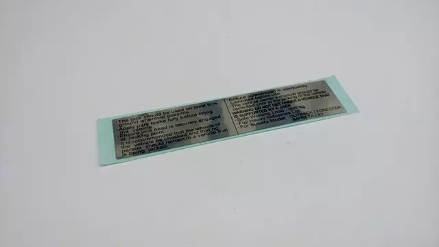 97034SC020 - : Label Jack for Subaru Image