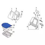 7E5Z5462901BB - Body: Seat Cover for Ford: Fusion Image
