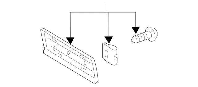 2928802544 - Detachable Parts: License Plate Holder for Mercedes-Benz: GLE43 AMG, GLE450 AMG, GLE63 AMG S Image image