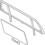 7A2Z35422B30C - Body: Glass &amp; Frame for Ford: Explorer Sport Trac Image