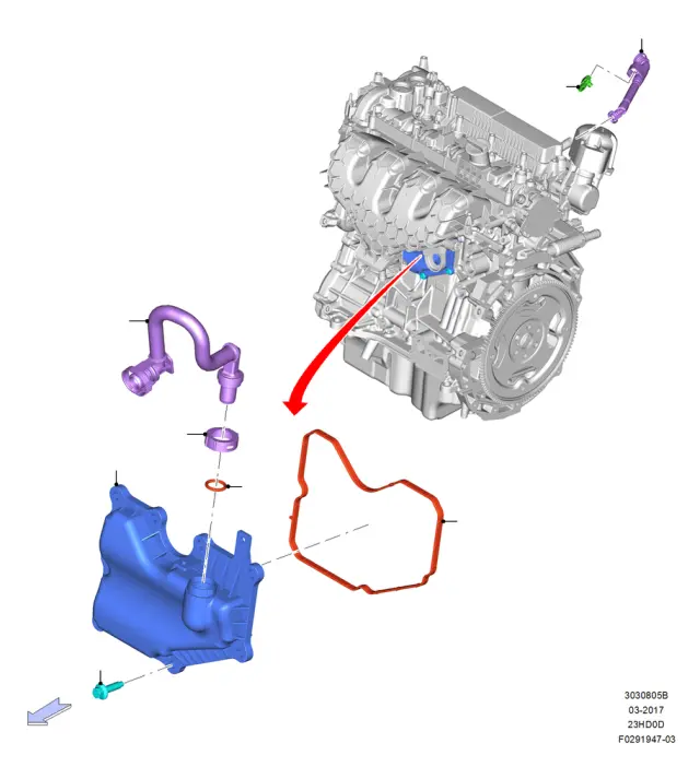 GB5Z6758D - Emission System: Hose for Ford Image
