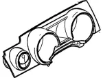 8R3Z63044D70HA - Body: Cluster Bezel for Ford: Mustang Image