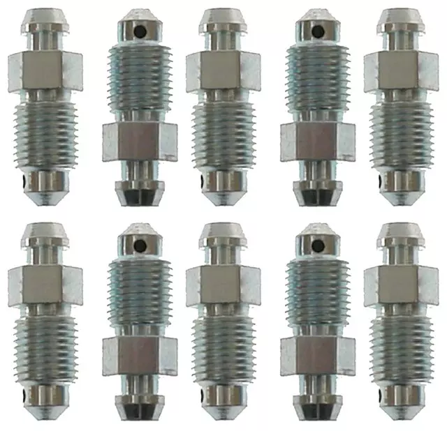18K2410 - Brake: Front Brake Caliper Bleeder Screw for Acura: MDX, RDX, TLX | Audi: 100, 100 Quattro, A3, A3 Quattro, A4, A4 Quattro, A5, A5 Quattro, A7 Quattro, A8 Quattro, allroad, e-tron Quattro, Q3, Q3 Quattro, Q5, Q7, RS4, RS5, RS7, S4, S5, S6, S7, S8, SQ5, TT Quattro | BMW: 135i, 135is, 228i, 228i xDrive, 320i, 320i xDrive, 328d, 328d xDrive, 328i, 328i GT xDrive, 328i xDrive, 330e, 330i GT xDrive, 330i xDrive, 335i GT xDrive, 340i, 340i xDrive, 428i, 428i Gran Coupe, 428i xDrive, 428i xDrive Gran Coupe, 430i, 430i xDrive, 430i xDrive Gran Coupe, 435i, 435i Gran Coupe, 435i xDrive, 435i xDrive Gran Coupe, 440i, 440i Gran Coupe, 440i xDrive, 440i xDrive Gran Coupe, 840Ci, 850Ci, i3, X3, X4, X5, X6, Z4 | Buick: Cascada, Enclave, Encore, Envision, LaCrosse, Rainier, Regal, Regal Sportback, Rendezvous | Cadillac: ATS, Catera, CT4, CT5, CT6, CTS, ELR, SRX, STS, XLR, XT5, XT6, XTS | Chevrolet: Blazer, Bolt EV, Camaro, Caprice, Captiva Sport, Cobalt, Colorado, Corvette, Cruze, Cruze Limited, Equinox, HHR, Impala, Malibu, Malibu Limited, Sonic, Spark, Spark EV, SS, SSR, Trailblazer, Trailblazer EXT, Traverse, Trax, Volt | Chrysler: 200, 300, Aspen, Pacifica, PT Cruiser, Sebring, Town &amp; Country | Dodge: Challenger, Charger, Dakota, Durango, Grand Caravan, Journey, Magnum, Monaco, Neon, Nitro, Ram 1500, Ram 2500, Ram 3500, Stratus | Fiat: 124 Spider, 500, 500X | Ford: Contour, Crown Victoria, Edge, Escape, Explorer, Explorer Sport Trac, F-150, F-150 Heritage, Fiesta, Flex, Focus, Freestar, Mustang, Police Interceptor Sedan, Police Interceptor Utility, Ranger, Special Service Police Sedan, Taurus, Thunderbird, Transit Connect, Windstar | Genesis: G70, G80, G90, GV70, GV80 | GMC: Acadia, Acadia Limited, Canyon, Envoy, Envoy XL, Envoy XUV, Terrain | Honda: Civic, CR-Z, HR-V, Insight, Odyssey | Hummer: H3, H3T | Hyundai: Accent, Azera, Elantra, Elantra Coupe, Elantra GT, Entourage, Equus, Genesis, Genesis Coupe, Ioniq, Nexo, Palisade, Santa Cruz, Santa Fe, Santa Fe Sport, Scoupe, Sonata, Tiburon, Tucson, Veloster, Venue, Veracruz, XG300, XG350 | INFINITI: QX30, QX56 | Isuzu: Ascender | Jaguar: F-Type, X-Type, XJ12, XJ6, XJS, XK | Jeep: Cherokee, Commander, Grand Cherokee, Liberty, Renegade, Wrangler | Kia: Amanti, Borrego, Cadenza, Forte, Forte Koup, K900, Optima, Rio, Rondo, Sedona, Sorento, Soul, Soul EV, Spectra, Spectra5, Sportage | Land Rover: Discovery, Discovery Sport, LR2, LR3, LR4, Range Rover, Range Rover Evoque, Range Rover Sport | Lexus: GS F, LS460, RC F | Lincoln: Continental, LS, Mark LT, Mark VIII, MKC, MKS, MKT, MKX, Town Car | Mazda: 3, 5, 6, CX-3, MX-30 EV, MX-5 Miata | Mercedes-Benz: A35 AMG, AMG GT, AMG GT 43, AMG GT 53, AMG GT 63, AMG GT 63 S, AMG GT C, AMG GT R, AMG GT R Pro, AMG GT S, B Electric Drive, B250e, C250, C300, C350e, C400, C63 AMG, C63 AMG S, CL55 AMG, CL63 AMG, CL65 AMG, CLA250, CLA35 AMG, CLA45 AMG, CLK55 AMG, CLK63 AMG, CLS53 AMG, CLS55 AMG, CLS550, CLS63 AMG, CLS63 AMG S, E300, E320, E350, E43 AMG, E53 AMG, E55 AMG, E550, E63 AMG, E63 AMG S, EQS 450+, EQS 580, G55 AMG, G550, G63 AMG, G65 AMG, GL63 AMG, GLA250, GLA35 AMG, GLA45 AMG, GLB35 AMG, GLC300, GLC63 AMG, GLC63 AMG S, GLE53 AMG, GLE63 AMG, GLE63 AMG S, GLK250, GLK350, GLS63 AMG, Maybach S550, Maybach S560, Maybach S580, Maybach S600, Maybach S650, ML320, ML350, ML450, ML500, ML550, ML63 AMG, R320, R350, R500, R63 AMG, S450, S500, S550, S550e, S560, S560e, S580, S600, S63 AMG, S65 AMG, SL400, SL450, SL55 AMG, SL550, SL600, SL63 AMG, SL65 AMG, SLC300, SLC43 AMG, SLK250, SLK300, SLK350, SLK55 AMG, SLR McLaren, SLS AMG | Mercury: Cougar, Grand Marquis, Marauder, Monterey, Mountaineer, Mystique, Sable | Mini: Cooper, Cooper Clubman, Cooper Countryman, Cooper Paceman | Mitsubishi: Lancer, Raider | Nissan: Armada, Pathfinder Armada, Sentra, TITAN, Versa, Versa Note | Oldsmobile: Bravada | Pontiac: Firebird, G8, Grand Prix, Torrent | Ram: 1500, 2500, 3500, C/V, Dakota | Saab: 9-3, 9-3X, 9-5, 9-7x, 900, 9000 | Saturn: Astra, Outlook, Vue | Subaru: Impreza, Legacy, WRX STI | Suzuki: XL-7 | Toyota: Corolla, Matrix, Venza | Volkswagen: Beetle, Golf, Golf Alltrack, Golf R, Golf SportWagen, GTI, Jetta, Passat, Phaeton, Routan, Tiguan, Touareg | Volvo: 760, 780, 850, 940, 960, S40, S60, S60 Cross Country, S70, S80, S90, V50, V60, V60 Cross Country, V70, V90, XC60, XC70 Image