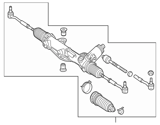 1714602100 - Steering: Steering Gear for Mercedes-Benz Image