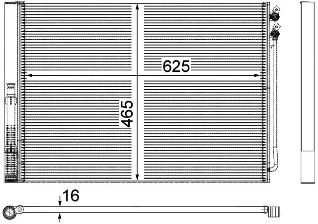 AC567000P - Air Conditioning &amp; Heat: A/C Condenser for Mahle Image