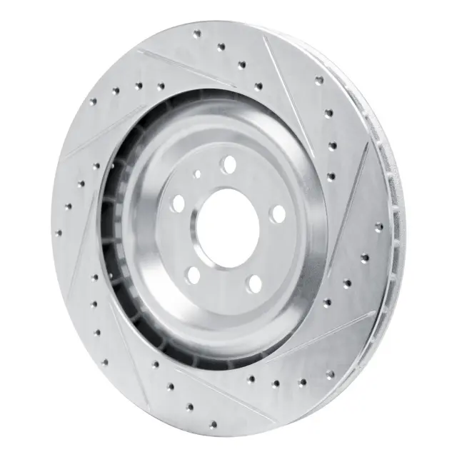 63102102R - Brakes &amp; Brake Parts: DFC Brake Rotor - Drilled and Slotted - Silver for DYNAMIC FRICTION Image