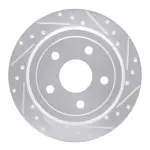 63142029R - : DFC Brake Rotor - Drilled and Slotted - Silver for DYNAMIC FRICTION Image