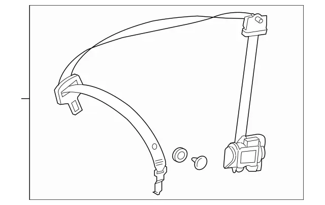 21186082859C94 - Electrical: Retractor Assembly for Mercedes-Benz Image