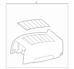 21684004747G44 - Body: Rear Console for Mercedes-Benz Image