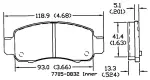 13050646 - Brake: Disc Brake Pad Set for Honda: Insight Image