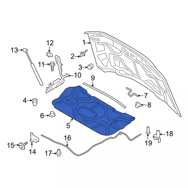 PC3Z16738A - Body: Insulator for Ford: F-250 Super Duty, F-350 Super Duty, F-450 Super Duty Image