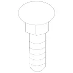 603010015 - Cowl, Front Panel: Screw for Mercedes-Benz Image